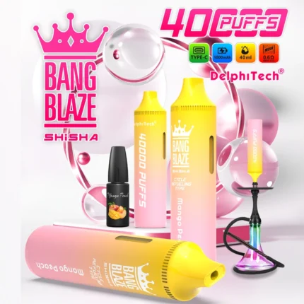 Bang Blaze Shisha 40000 Puffs – Putere și aromă de neegalat într-un singur dispozitiv