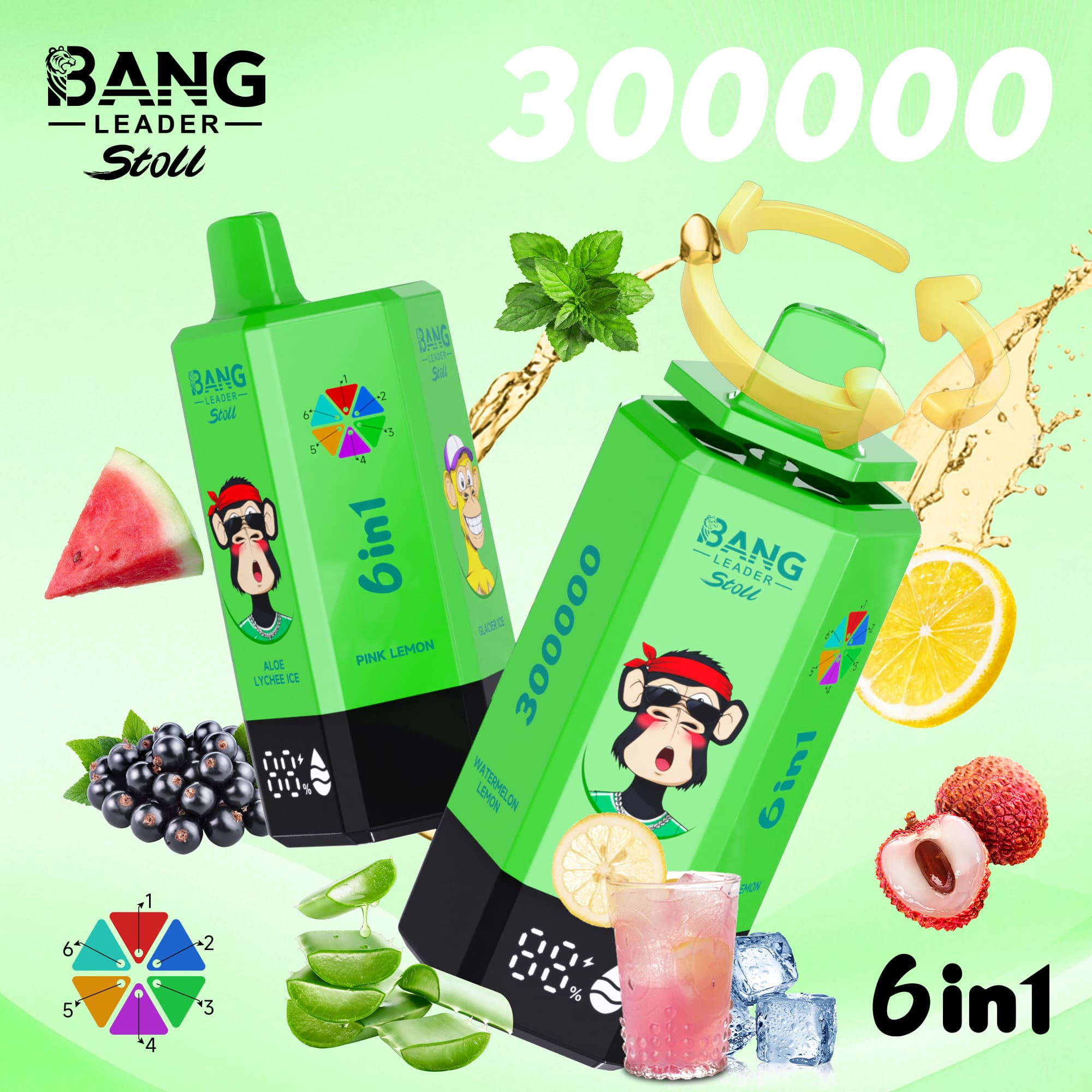 Bang Leader 300K Puffs Disposable Vape 6 in 1 - imagine 2
