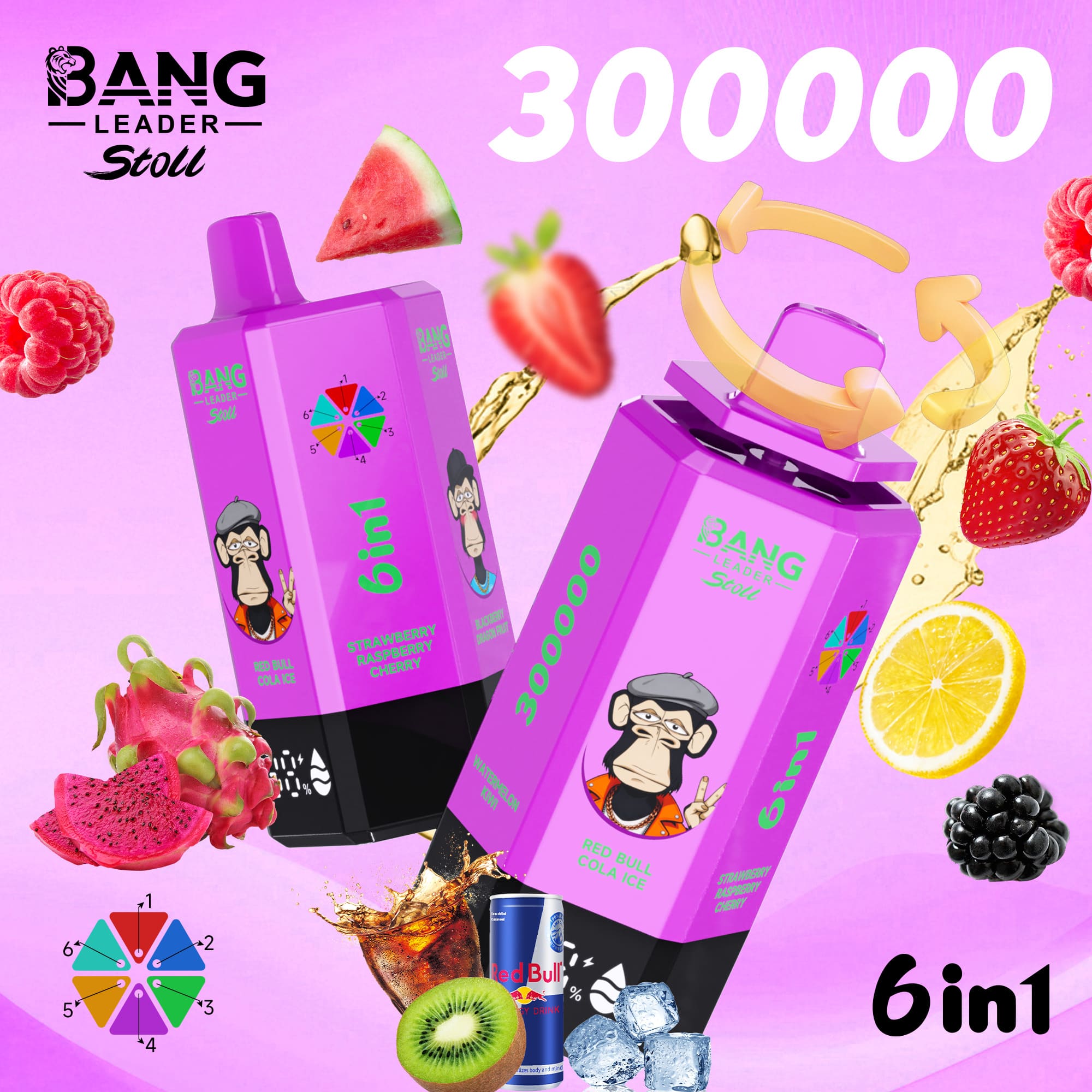 Bang Leader 300K Puffs Disposable Vape 6 in 1 - imagine 10