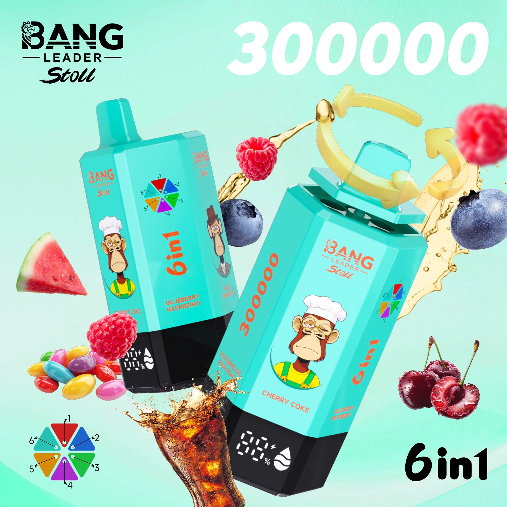 Bang Leader 300K Puffs Disposable Vape 6 in 1 - imagine 3